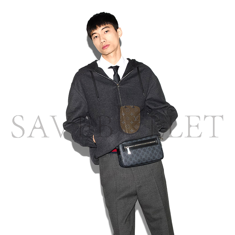 G*u*i gg black small belt bag ‎792094 (24*14*5.5cm)